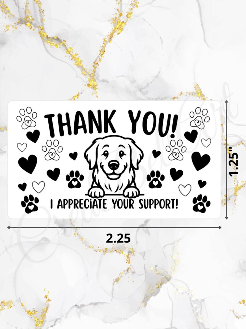 100 Cute Dog Thank You Stickers for Packaging | Small Business Labels - Picture 8 of 12